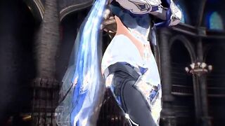 mmd r18 Eula sex princess will make you cum 3d animated nsfw genshin impact