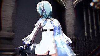 mmd r18 Eula sex princess will make you cum 3d animated nsfw genshin impact