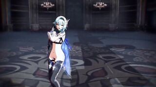 mmd r18 Eula sex princess will make you cum 3d animated nsfw genshin impact