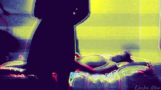 She ties sucks and riding him into the electronic world - art porn