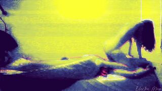 She ties sucks and riding him into the electronic world - art porn