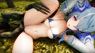 Ganyu Chan Goblin Heterogeneous Group Sex Conceived X 3d animated animation with goblin fucker