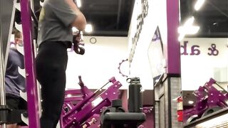Tight White Girl Black Leggings Workout