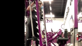 Tight White Girl Black Leggings Workout