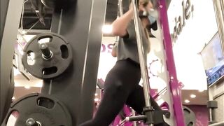 Tight White Girl Black Leggings Workout