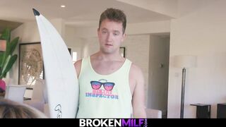 Lusty Step-Cougar Dana DeArmond Seducing Her Innocent Surfer Step-Son