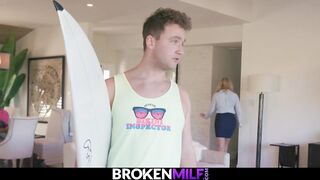 Lusty Step-Cougar Dana DeArmond Seducing Her Innocent Surfer Step-Son