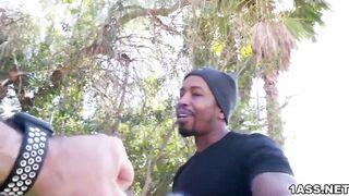 Dazzling blonde milf Nikki Benz enjoys a huge african cock