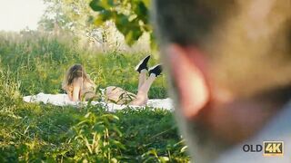 OLD4K. Old dude still inside incredible sexy Hottie shape to pounded daughters hot