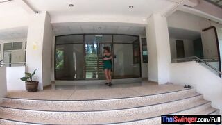 Big breasts amateur Asian lover fucks boyfriend back in the hotel