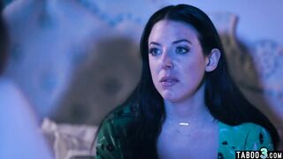 Sexsual lesbo 19 yo Abigail Mac consoling her chubby milf next door