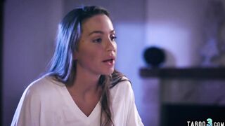 Sexsual lesbo 19 yo Abigail Mac consoling her chubby milf next door