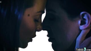 Sexsual lesbo 19 yo Abigail Mac consoling her chubby milf next door