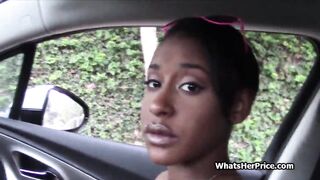 Drilling freshly picked up ebony goddess for money