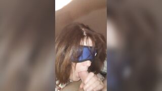 Cum in mouth blow job