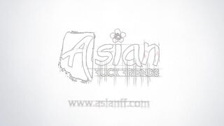 Slim Japanese skank sucks a dick for cash