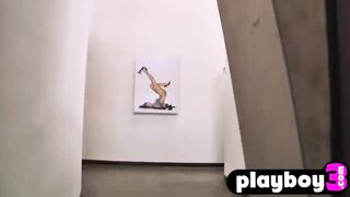 Slender blonde mom Goddess Jackie Dawn exposes her hooters and