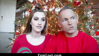 Daughter Has Christmas Morning Sex with Her Huge Penis Daddy