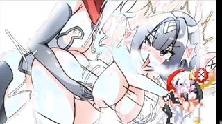 Buzama [Hentai sex fight game] Ep.two futanari turned inside a mommy with big jugs and milked