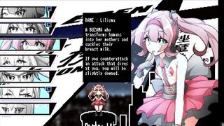 Buzama [Hentai sex fight game] Ep.two futanari turned inside a mommy with big jugs and milked