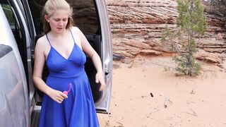 Taking a Walk; Taking My Dress Off and Masturbating; Showing Off My Perfect Breasts and Breasts