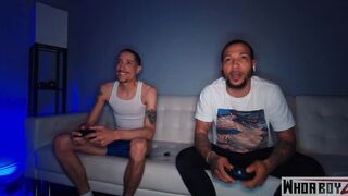 Slutty Stepmom Queen Rogue banged by her two stepsons