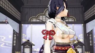 Genshin Lightning Castle 3d animated nsfw mmd r18 ntr