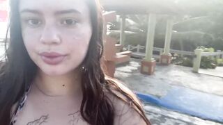 cum walk on beach and through town
