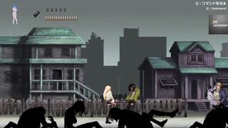 goddess blonde chick have sex with zombies and female zombies (Parassite into city) p2