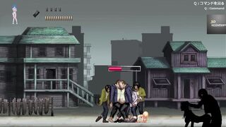 goddess blonde chick have sex with zombies and female zombies (Parassite into city) p2
