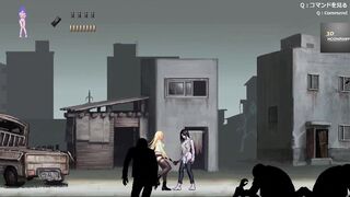 goddess blonde chick have sex with zombies and female zombies (Parassite into city) p2