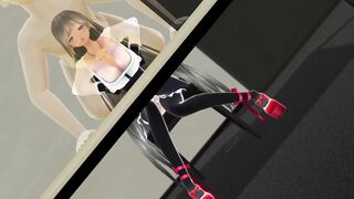 African Haired Hot Titty Fucks You On Table - 3D