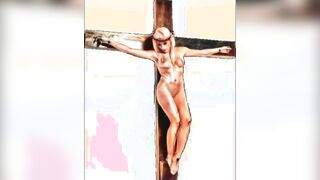 Female Jesus Crucified Naked