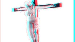 Female Jesus Crucified Naked 2 (3D)