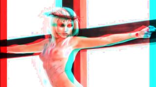 Female Jesus Crucified Naked New And Improved (3D)