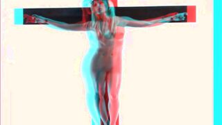 Female Jesus Crucified Naked New And Improved (3D)