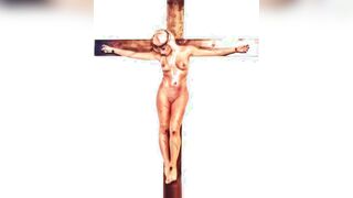 Female Jesus Crucified Naked Arabic Audio