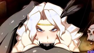 Big Tit Amazon Blows Big Ogre Dick and Makes Him Cum Twice