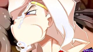 Big Tit Amazon Blows Big Ogre Dick and Makes Him Cum Twice