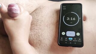 Can he cum into 4 minutes?