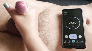 Can he cum into 4 minutes?