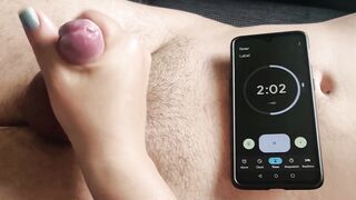 Can he cum into 4 minutes?