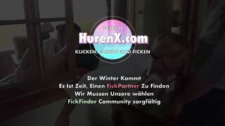 HurenX.com's blonde whore get stuck inside the window and banged