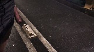 filthy bitch peed inside outdoor with her mini skirt