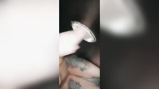 Blowing strangers dick thru the hole