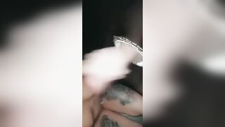 Blowing strangers dick thru the hole