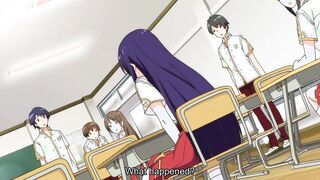 Cartoon Anime College Girl can't stop Masturbating into Class with others seeing