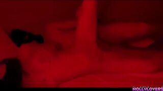 Noisy moans of a little slutty school girl. Watch how her leg trembles during her orgasm