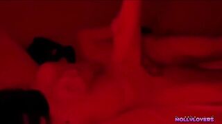 Noisy moans of a little slutty school girl. Watch how her leg trembles during her orgasm