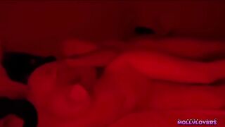 Noisy moans of a little slutty school girl. Watch how her leg trembles during her orgasm